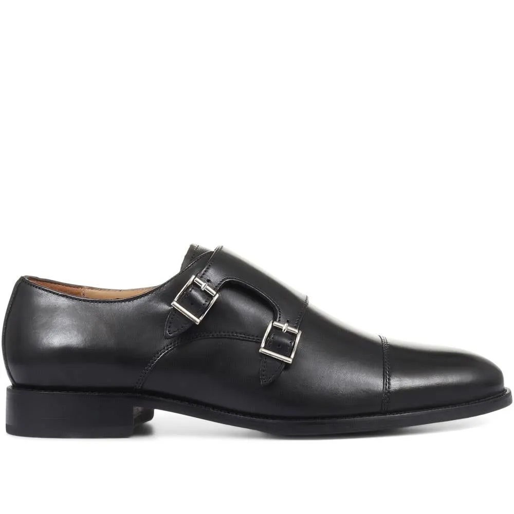 Nathaniel Leather Double Monk Shoes - NATHANIEL / 320 484