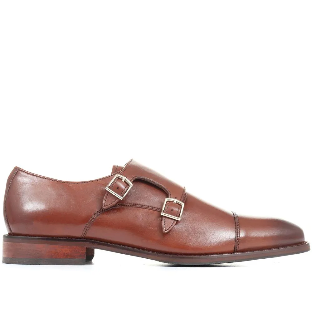 Nathaniel Leather Double Monk Shoes - NATHANIEL / 320 484