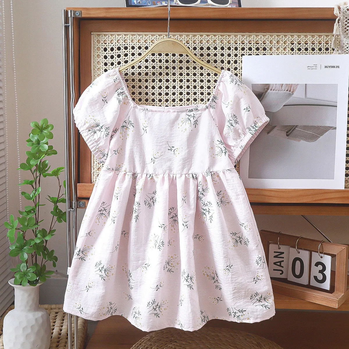 New Korean Girls Dress Baby Girl Princess Dress Western Style Cute Summer Leisure Dress