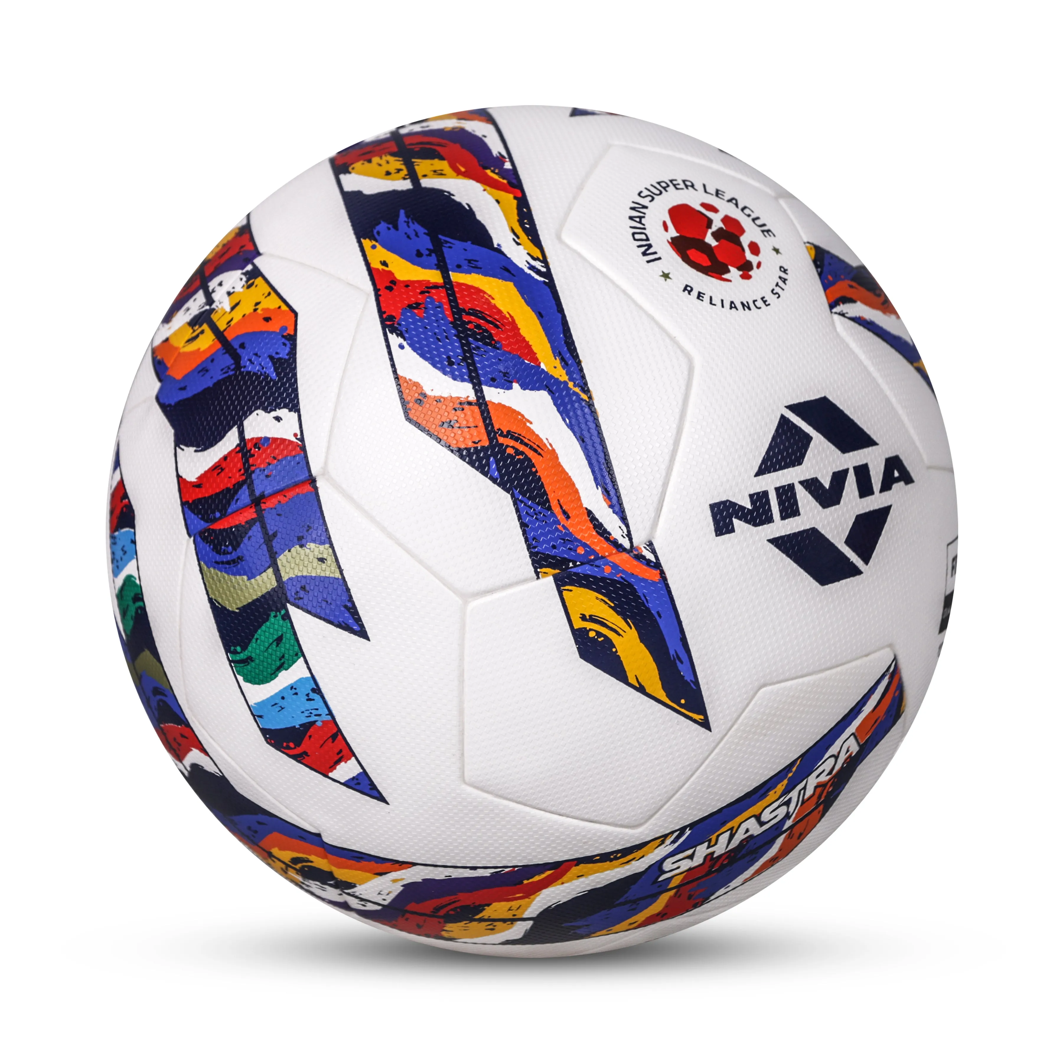 NIVIA Shastra 2.0 Thermobonded Multi-layer Football, FIFA Quality Pro approved, Size 5, ISL Official Match ball, For Soft Ground.