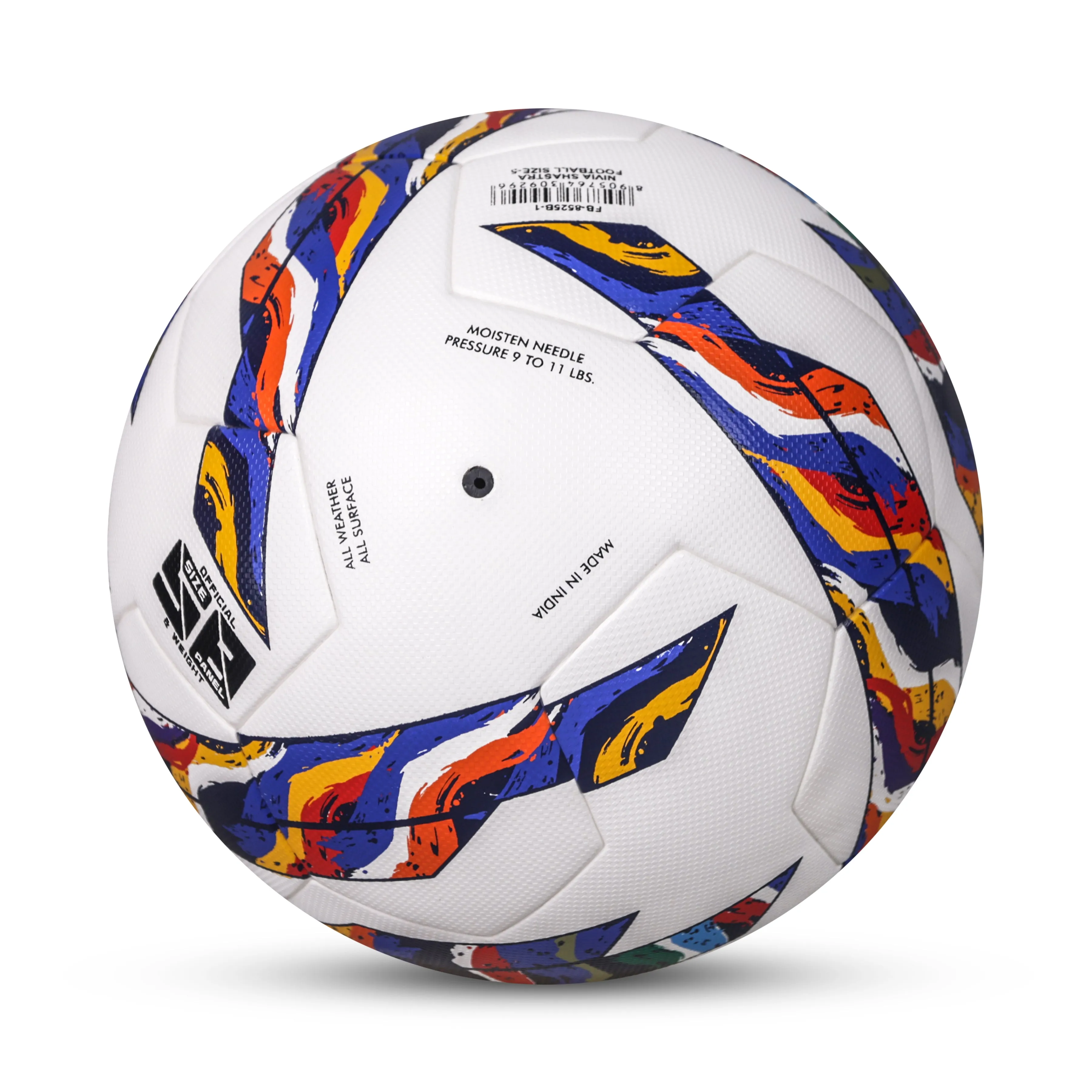 NIVIA Shastra 2.0 Thermobonded Multi-layer Football, FIFA Quality Pro approved, Size 5, ISL Official Match ball, For Soft Ground.