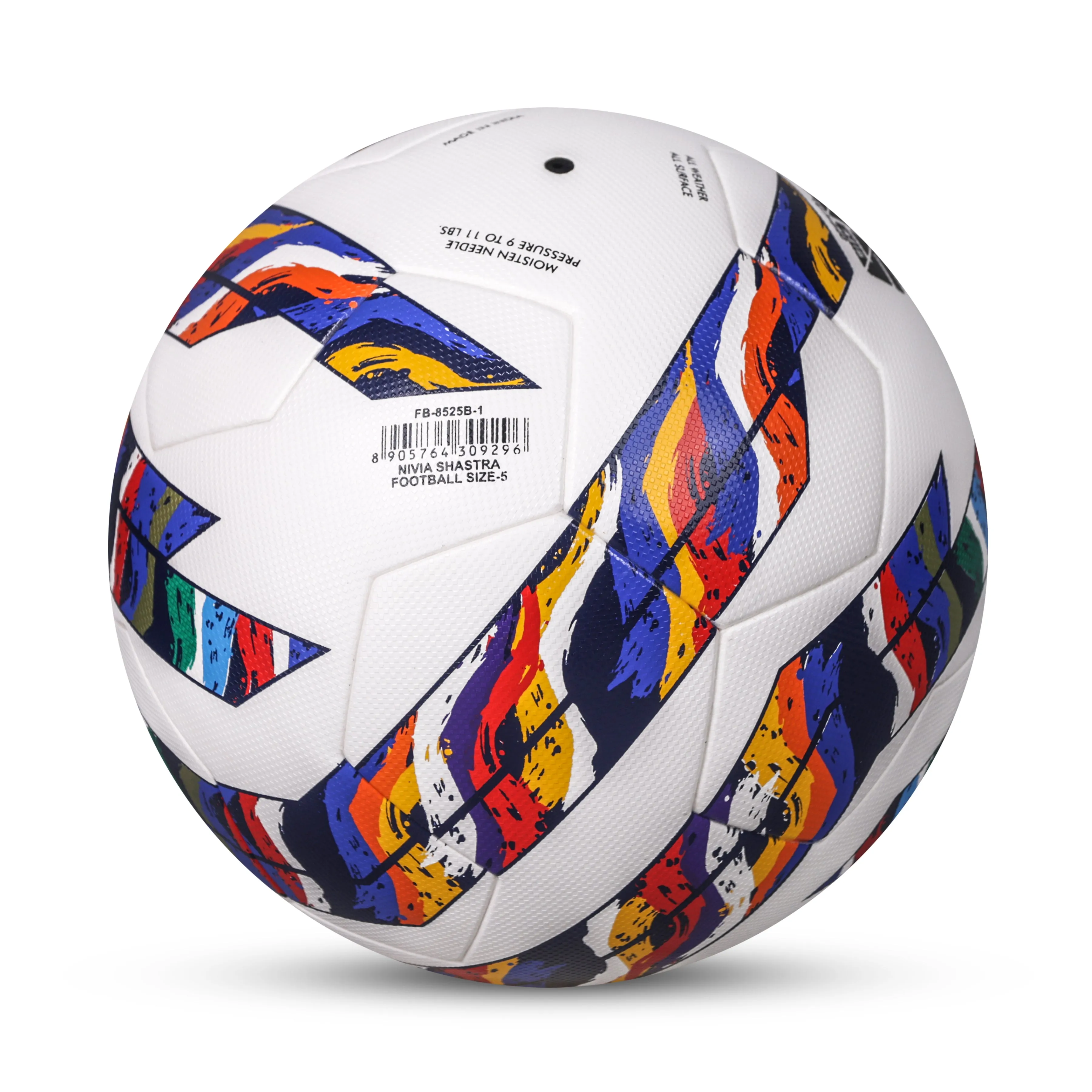 NIVIA Shastra 2.0 Thermobonded Multi-layer Football, FIFA Quality Pro approved, Size 5, ISL Official Match ball, For Soft Ground.