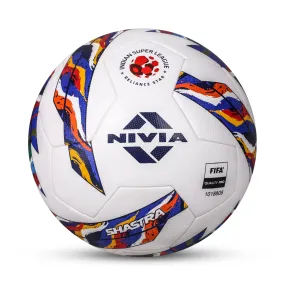 NIVIA Shastra 2.0 Thermobonded Multi-layer Football, FIFA Quality Pro approved, Size 5, ISL Official Match ball, For Soft Ground.