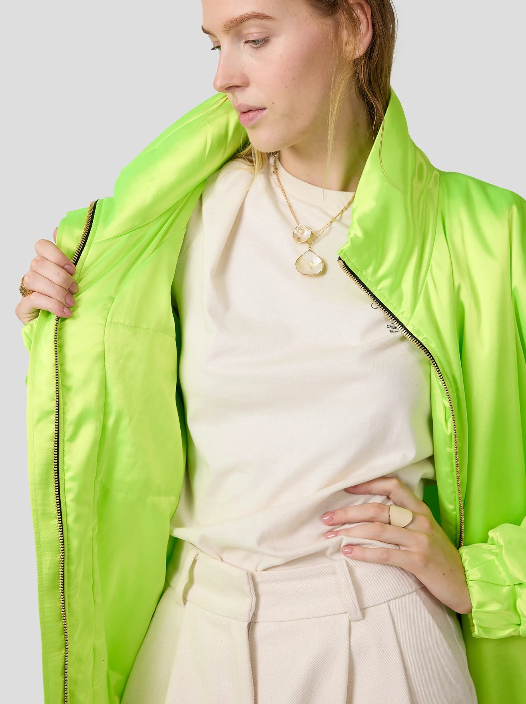 Norma puffy jacket in Sour fabric