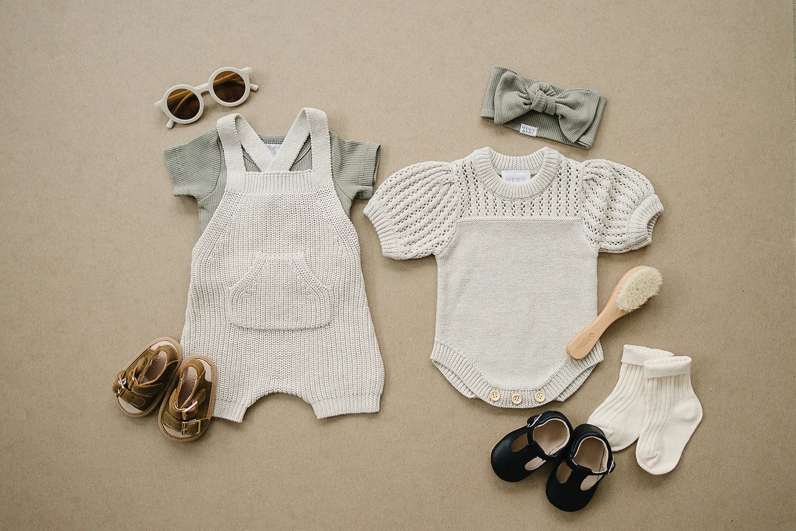 Oatmeal Knit Shirt Romper