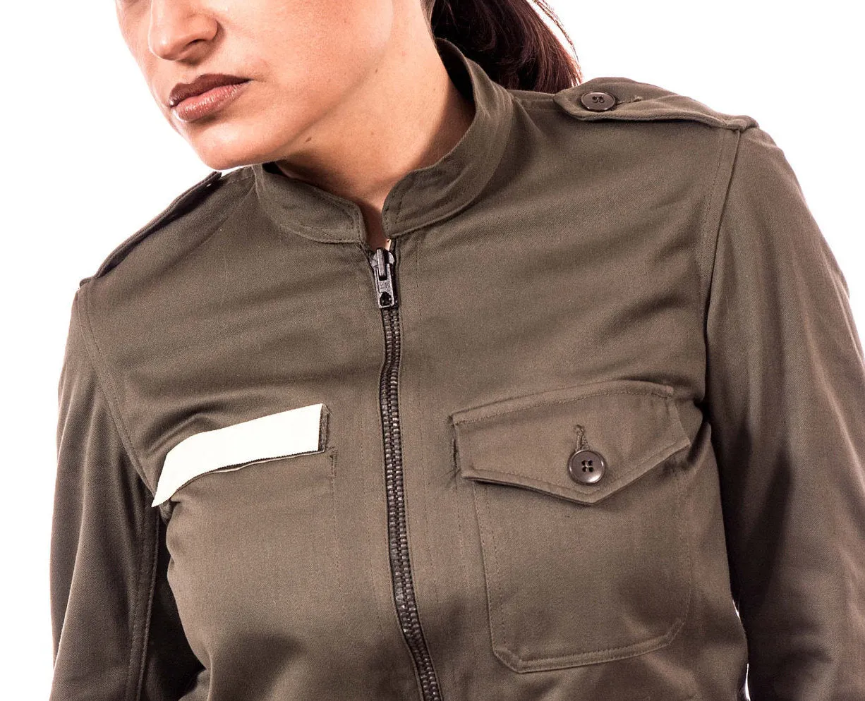 Olive Drab Green Air Force Aviator Bomber Jacket