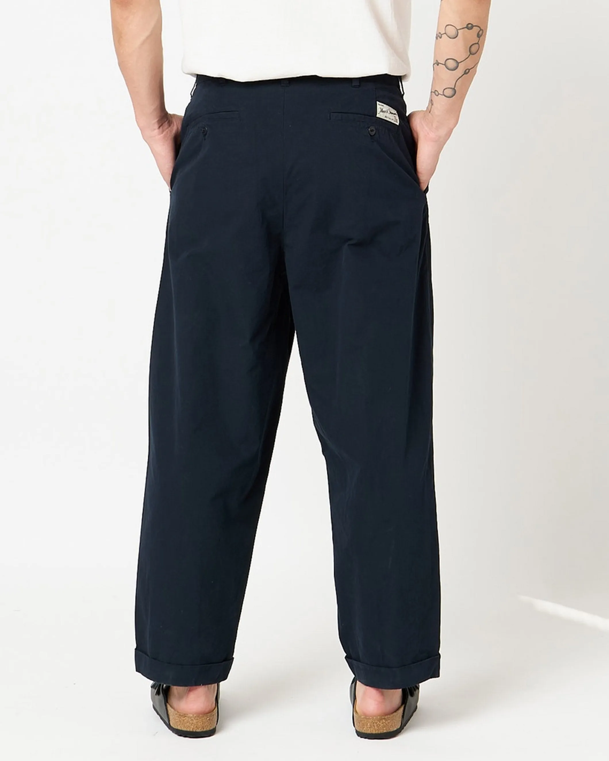 Organic Pleated-Front Pants