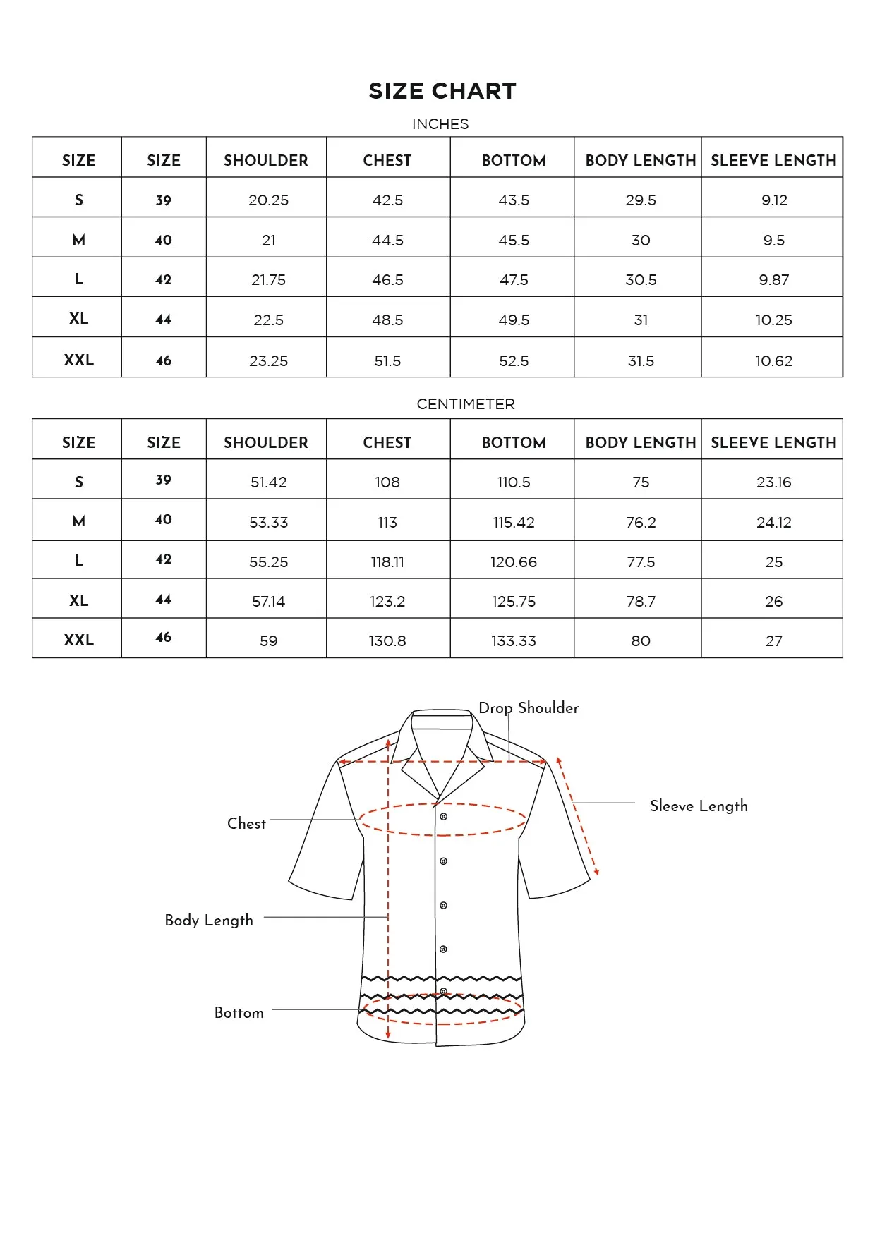 Patterned Camp Collar Shirt - Chevron