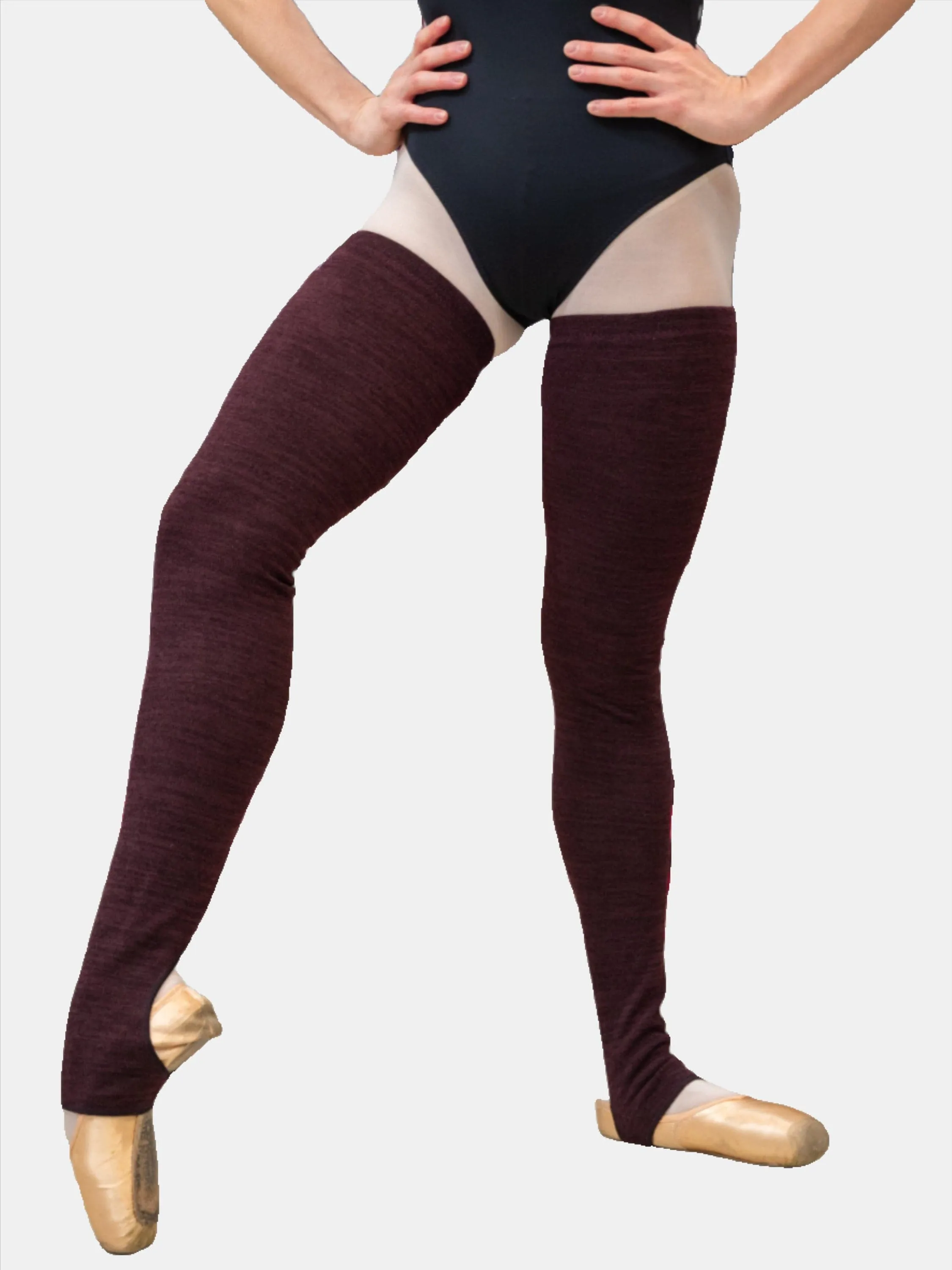 Plum Long Dance Leg Warmers MP907