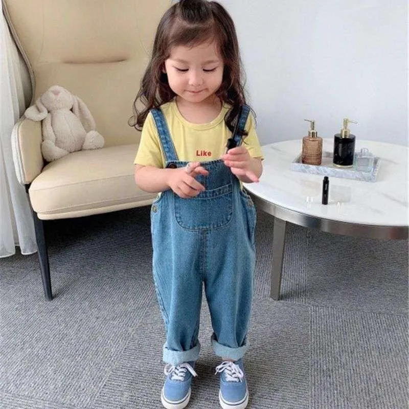 Pocket Denim Overalls