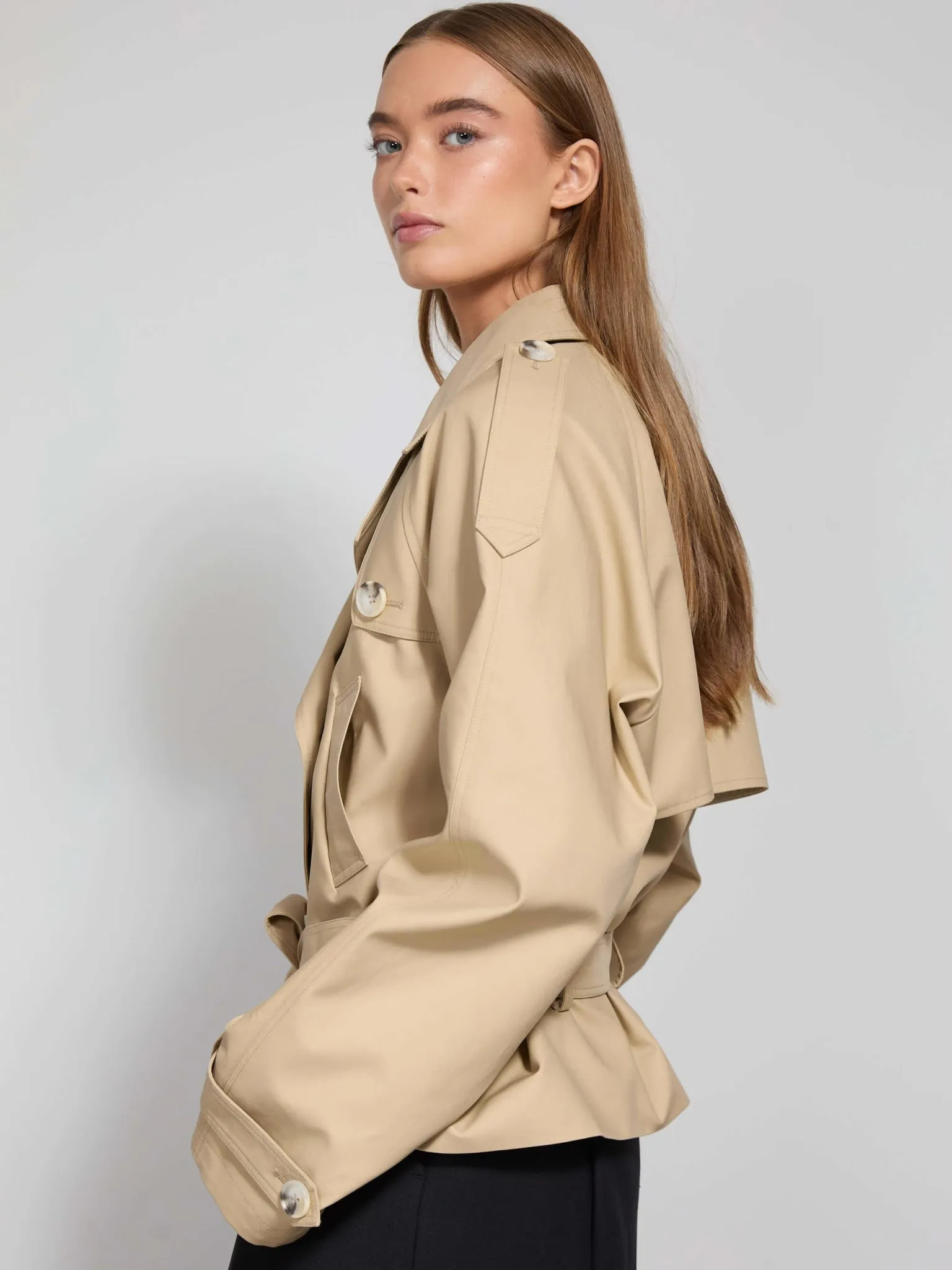 QUINN CANVAS JACKET - BEIGE