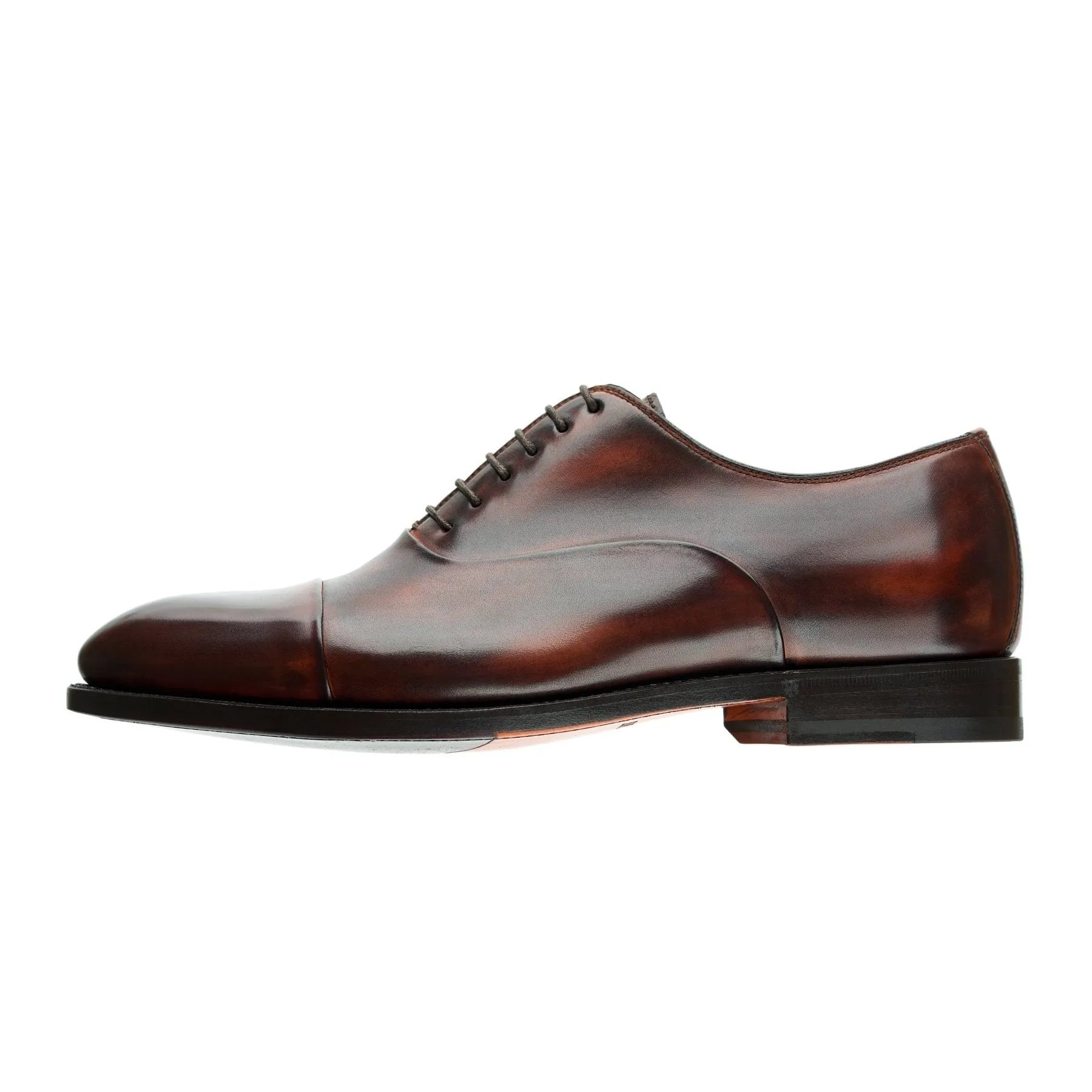 "Zaffiro" Six-Eyelet Oxford with Folded-Edge Cap Toe Detail