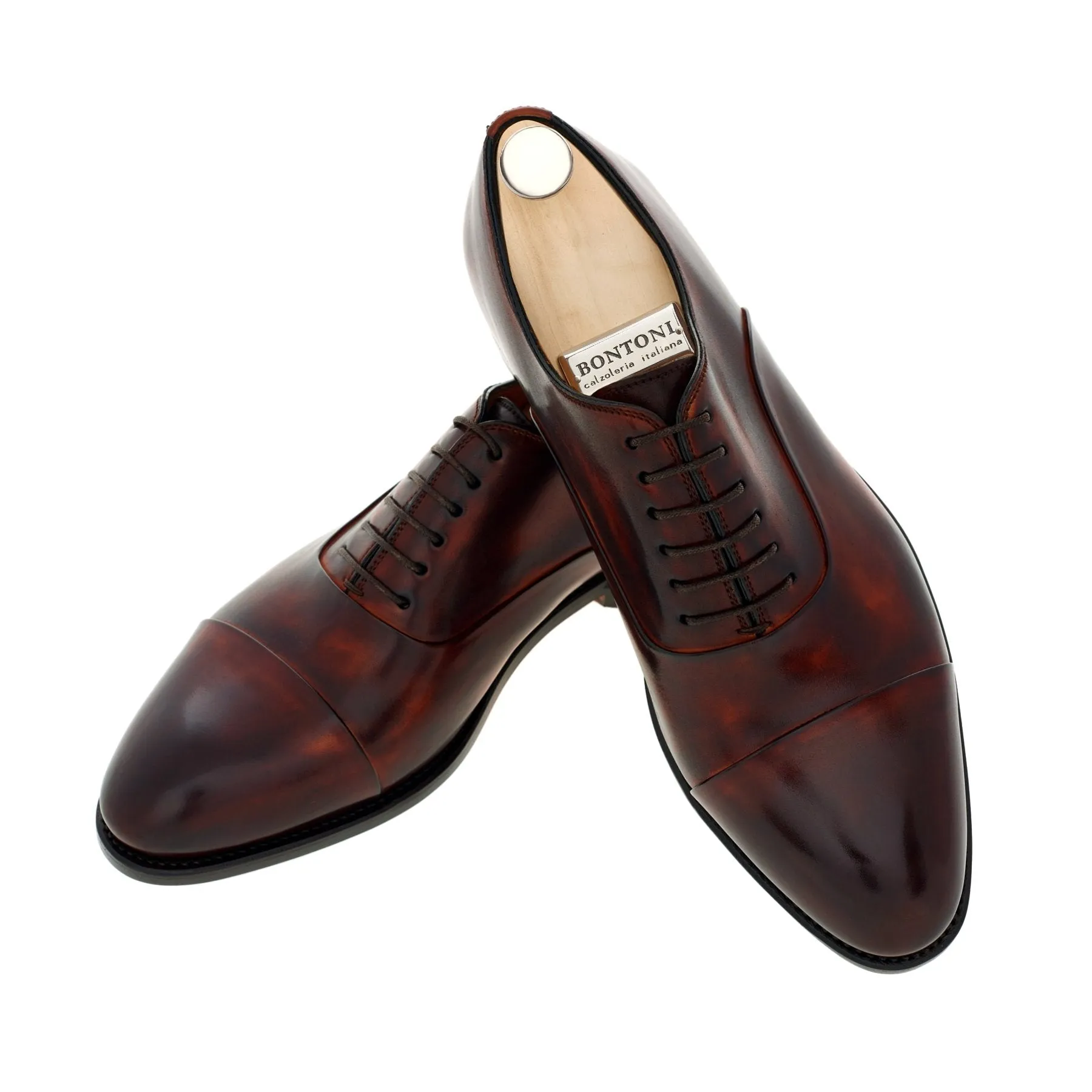 "Zaffiro" Six-Eyelet Oxford with Folded-Edge Cap Toe Detail