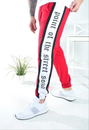 Red Side Printed Jogger Pant KB145 Streetwear Jogger Pants