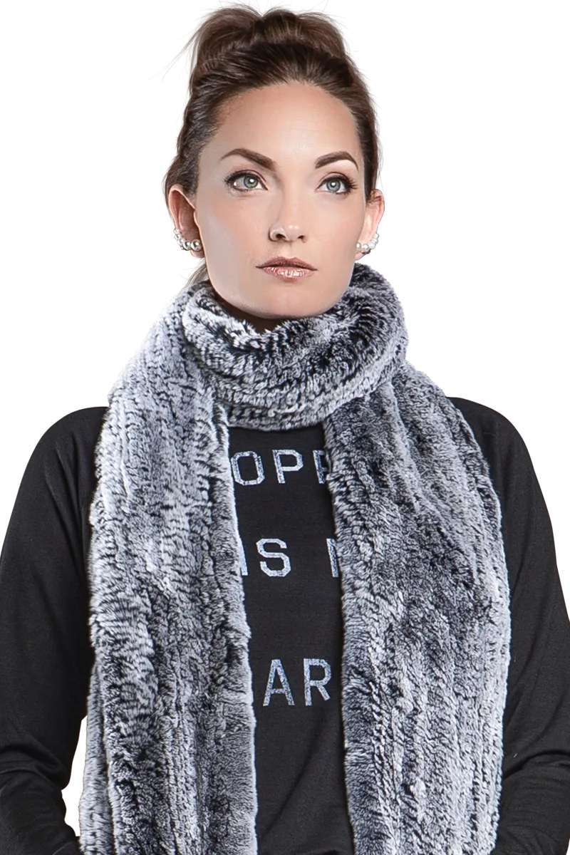 Rex Rabbit Knitted Poche Scarf with Pockets