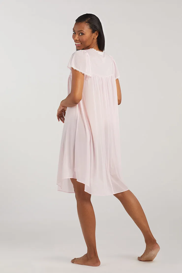 Silk Essence Sheer Short Nightgown