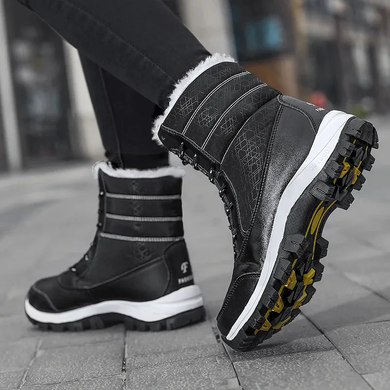 Snow Boots Plush Warm Ankle Boots for Women Winter Shoes Waterproof Boots Female Winter Shoes Booties Botas Mujer Platform Heels