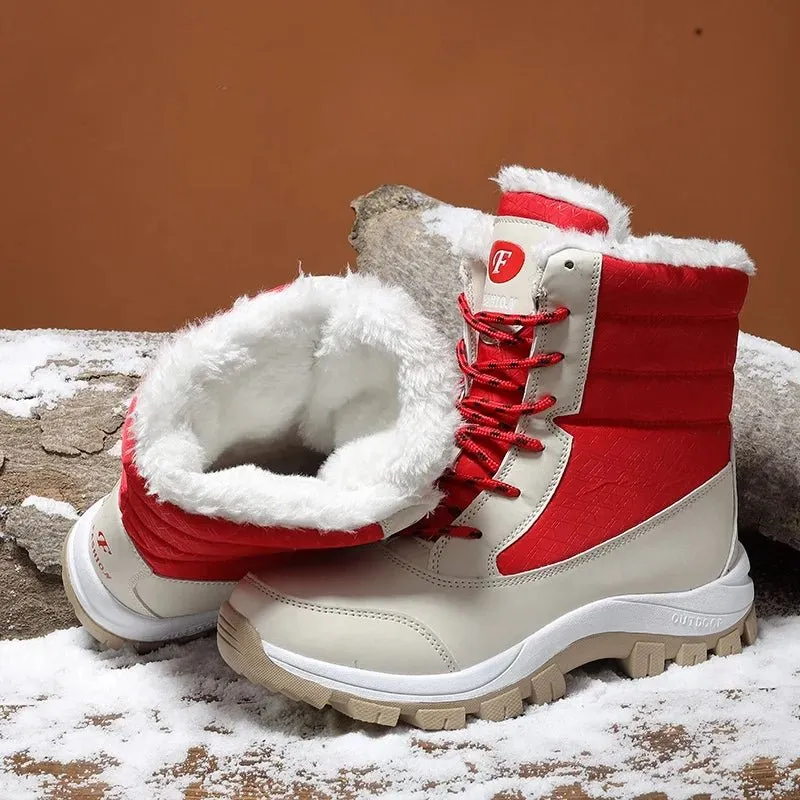 Snow Boots Plush Warm Ankle Boots for Women Winter Shoes Waterproof Boots Female Winter Shoes Booties Botas Mujer Platform Heels