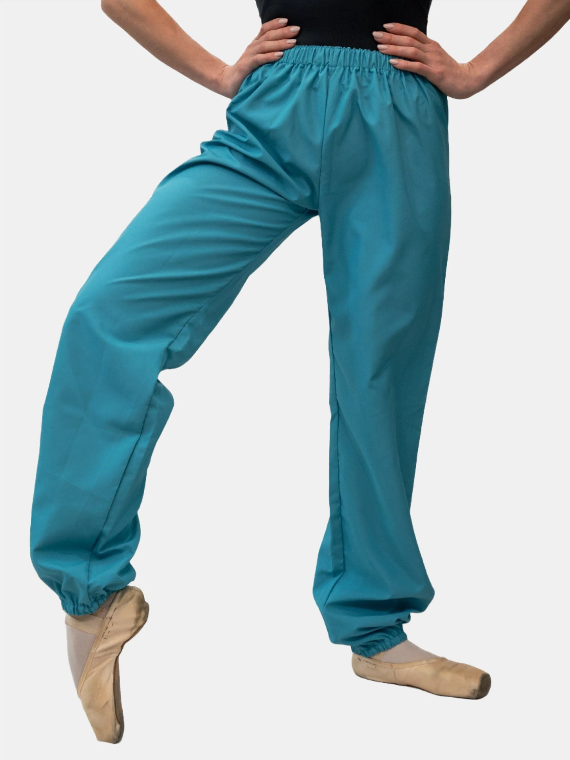 Turquoise Warm-Up Dance Trash Bag Pants MP5003