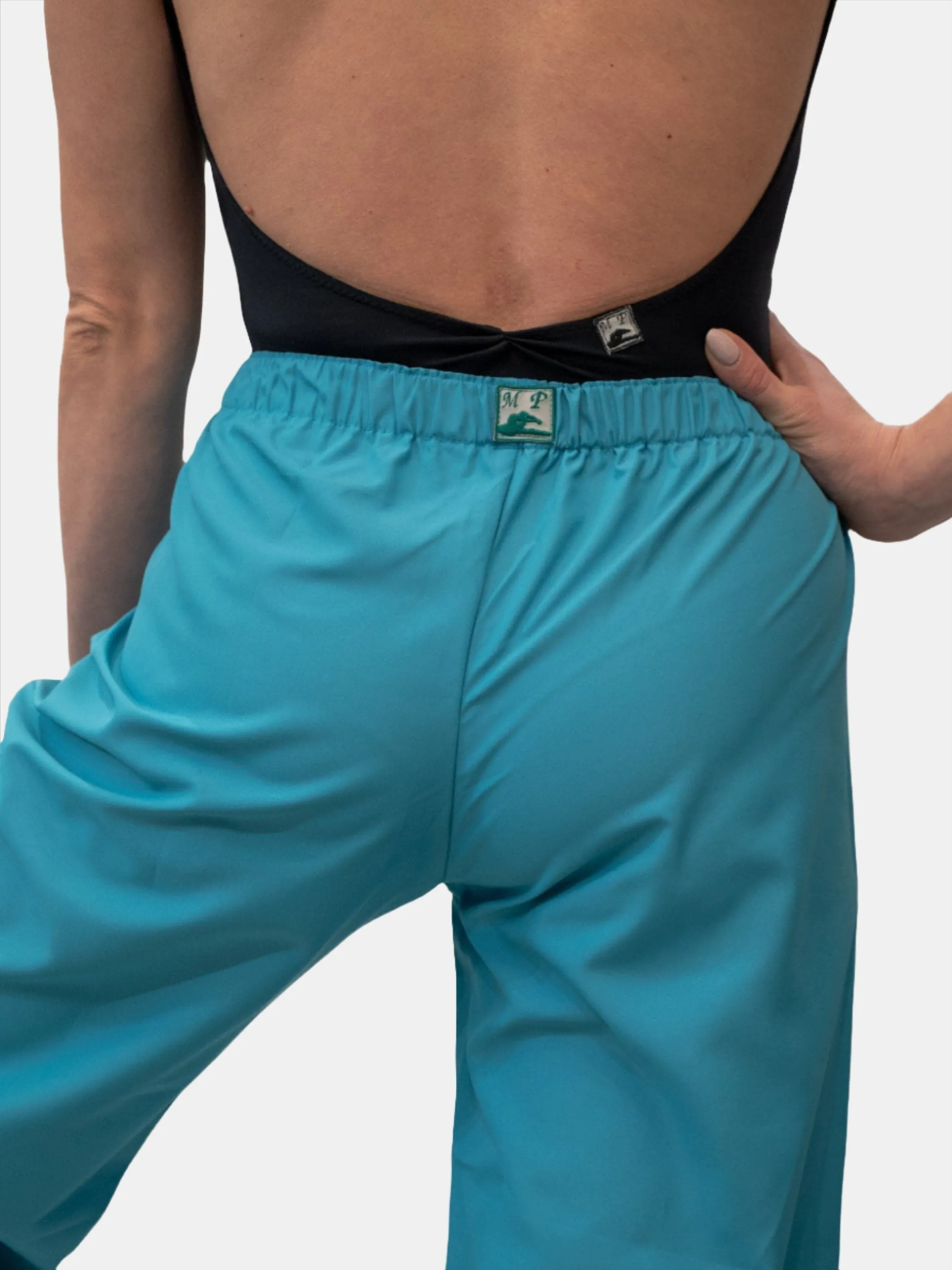 Turquoise Warm-Up Dance Trash Bag Pants MP5003