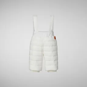 Unisex kids' baby overalls Juni in off white