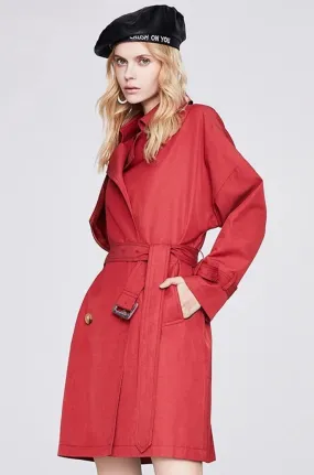 Windbreaker Double-breasted Long Casual Trench Jacket