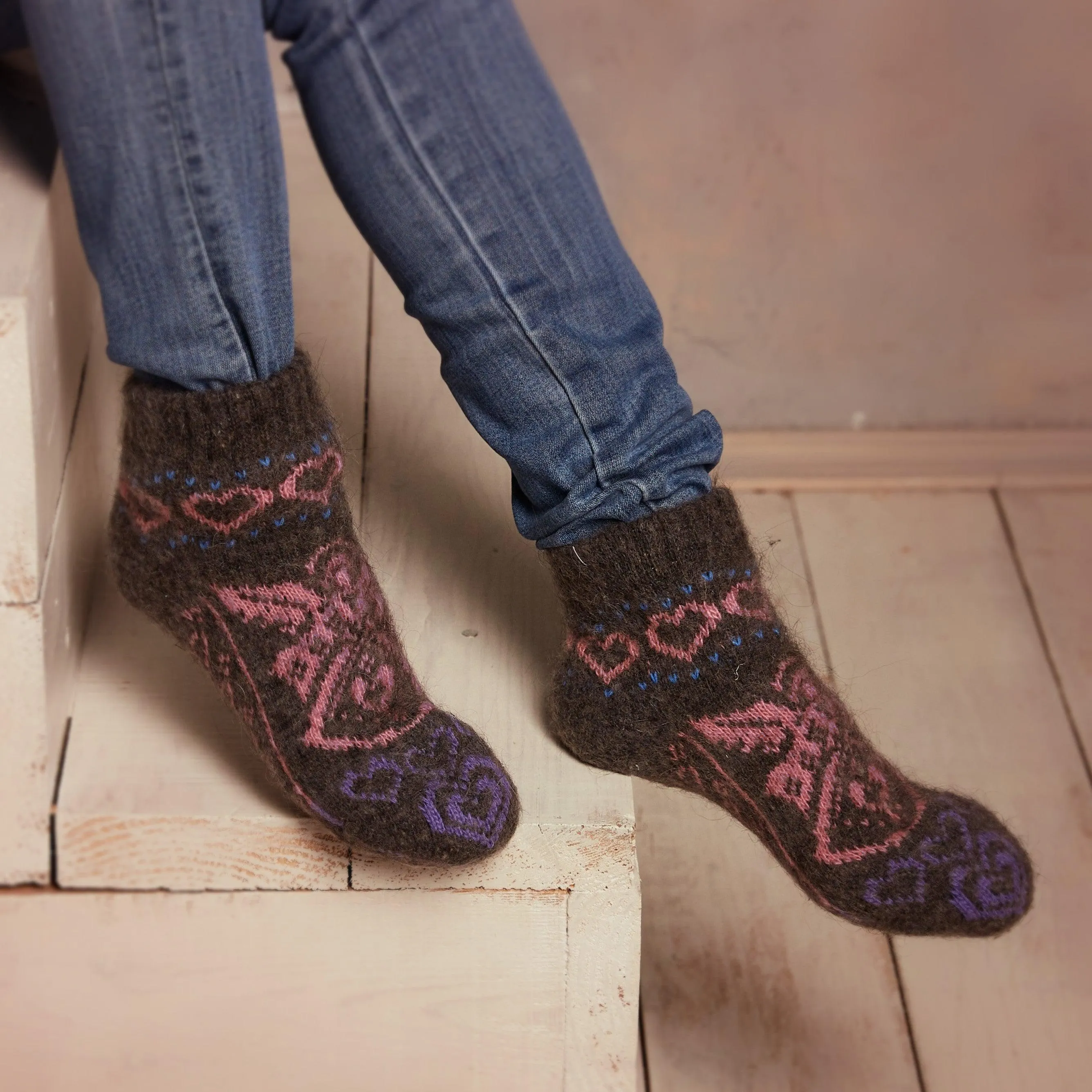 Women's Angel Love Goat Wool Low-Cut Socks