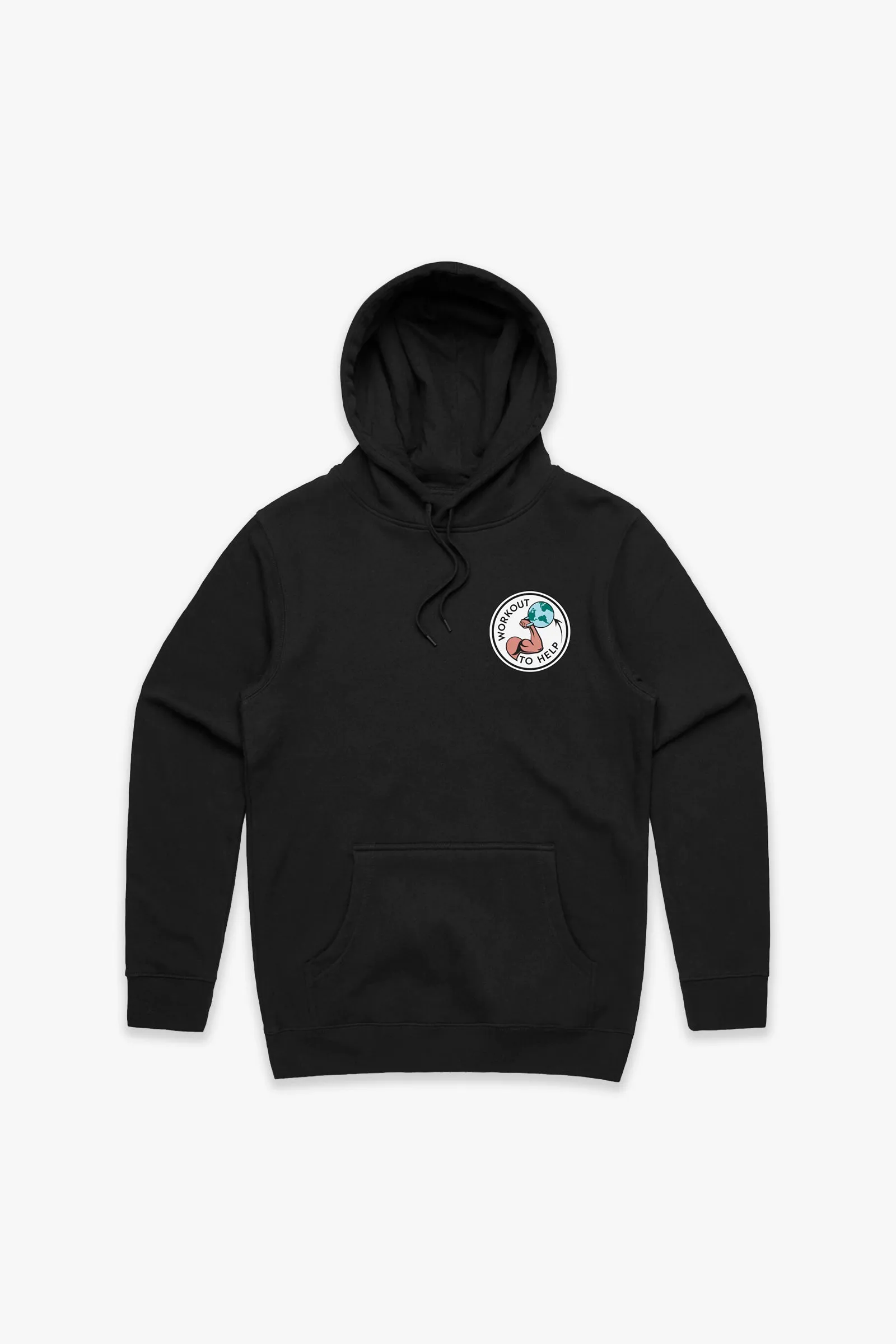 Workout To Help Pullover Hoodie - Black