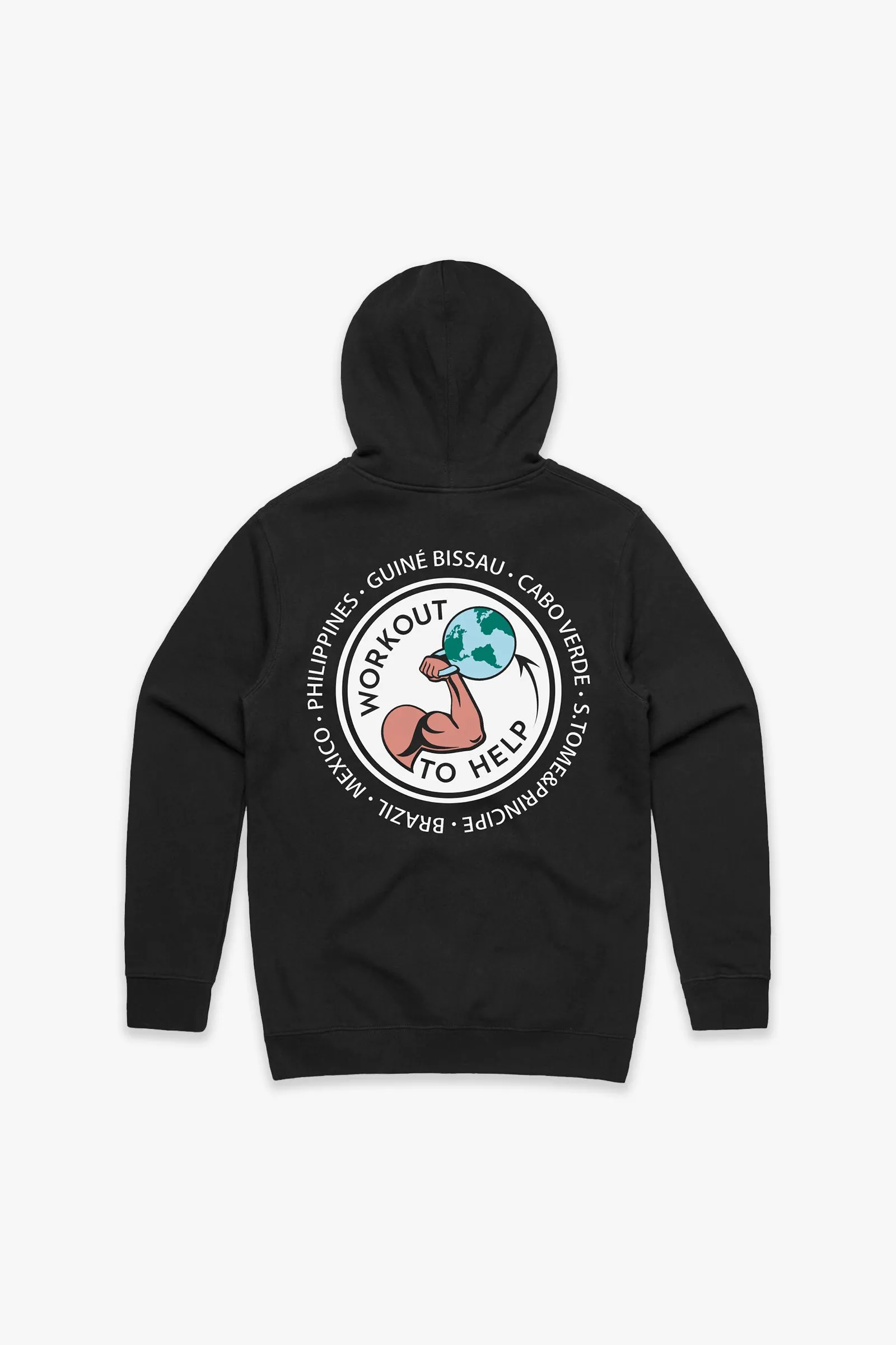 Workout To Help Pullover Hoodie - Black