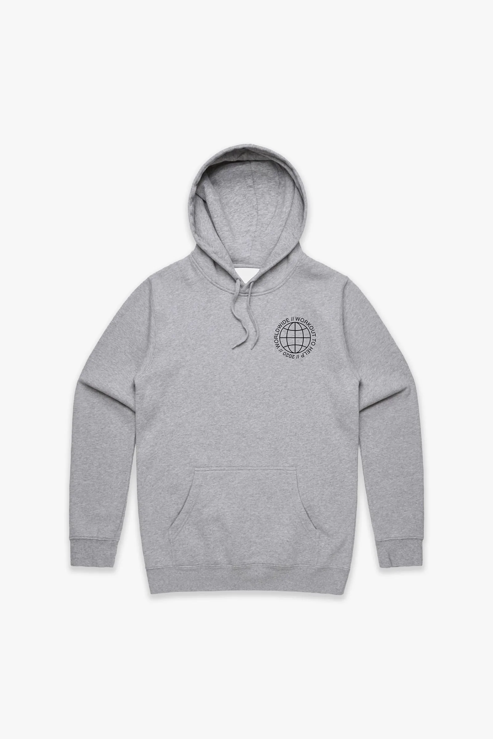 Worldwide Pullover Hoodie - Heather Grey